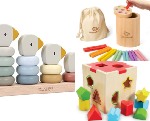 Toys that encourage development of colour recognition skills🤍 cover photo collage