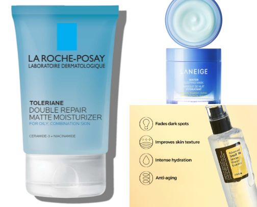 My skincare routine for clear skin! cover photo collage