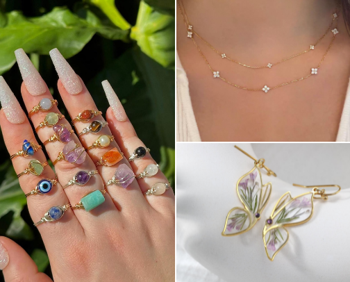 Dainty Gold Jewelry That Looks Expensive (But Isn’t) cover photo collage