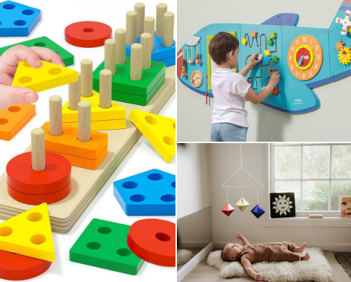 Montessori Materials for Every Stage: Babies, Toddlers & Preschoolers cover photo collage