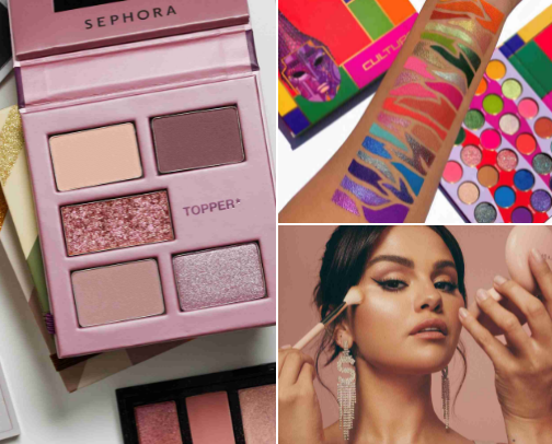 My favorite makeup essentials and must haves for a goddess glow! 💜✨ cover photo collage