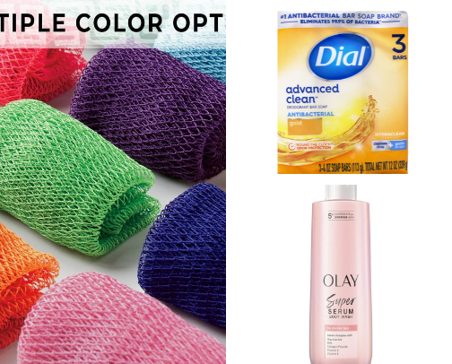 Favorite Shower and After Shower Products cover photo collage
