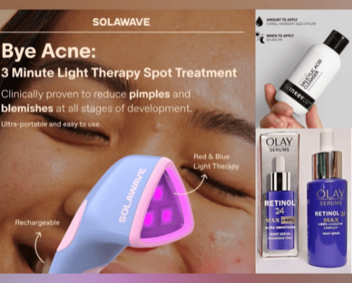SKINCARE🧴🫧Bye, Bye acne, dehydration & aging👋 cover photo collage