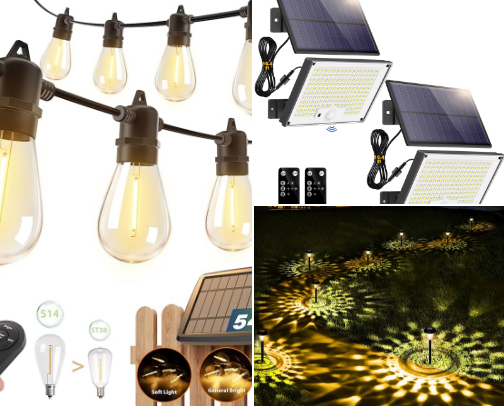 Solar Lights cover photo collage