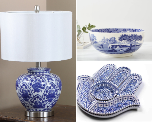 Blue & White Spode Style: Elegant Dinnerware, Trays & Décor We Own & Love cover photo collage