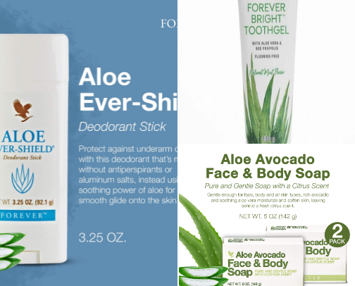 Aloe Forever products cover photo collage