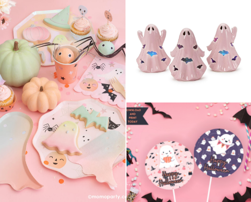 Pastel Halloween Decorations cover photo collage
