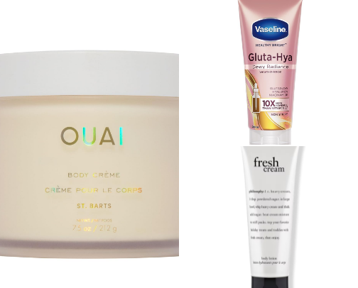 bodycare products ⊹˚. ⋆ cover photo collage