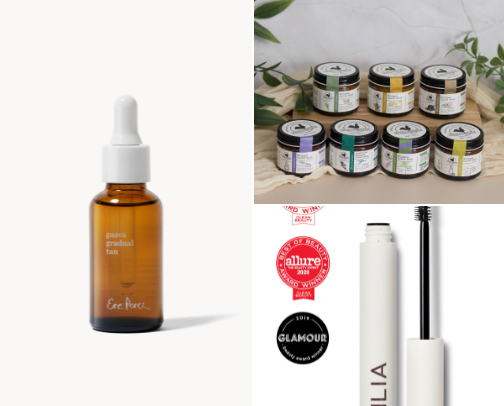 low tox & all natural clean beauty products cover photo collage