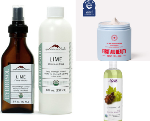 Sensitive/Dry skincare routine cover photo collage