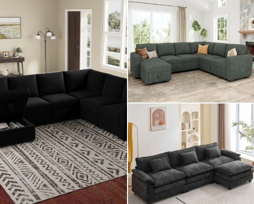 Velvet Sectional Sofas cover photo collage