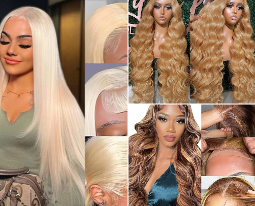Human hair /wigs/lace cover photo collage