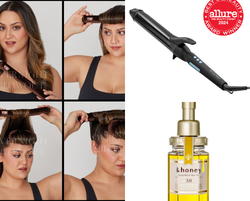 Salon style hair care cover photo collage
