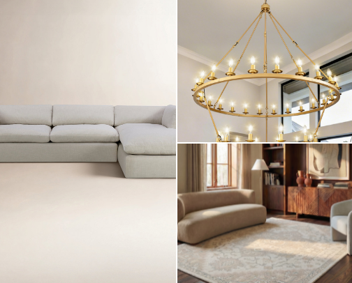 Moody & Luxurious Living Room Edit cover photo collage