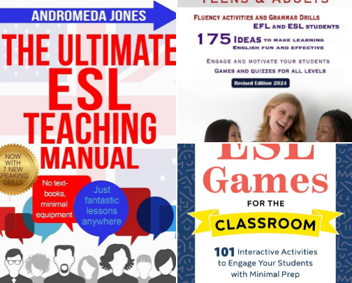 Free PDF - Teaching with The Ultimate ESL Teaching Manual: No textbooks, minimal equipment just fantastic lessons anywhere cover photo collage