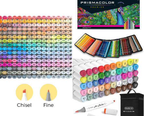 My Go-To Coloring Markers & Pencils cover photo collage