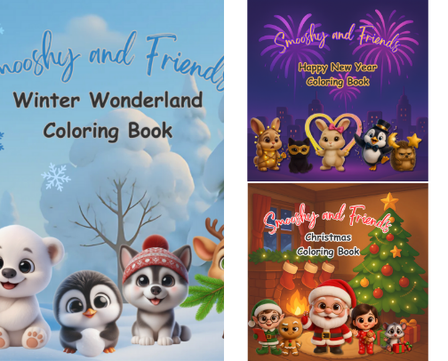 Children's Coloring Books cover photo collage