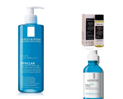 My current skincare routine cover photo collage
