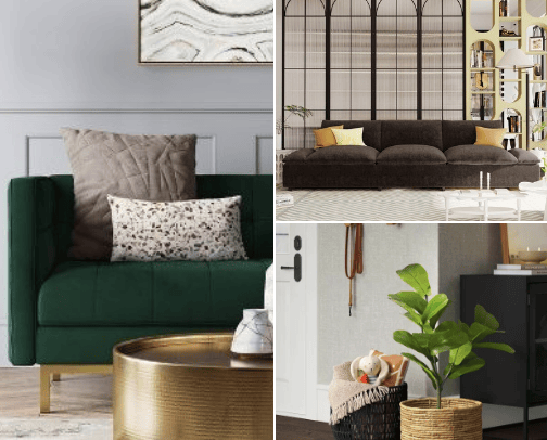 Deep moody home decor cover photo collage