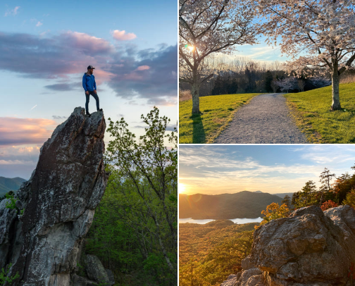 Scenic Trails & Hidden Gems: Near Roanoke, VA cover photo collage