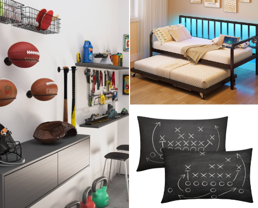 Boys room makeover cover photo collage