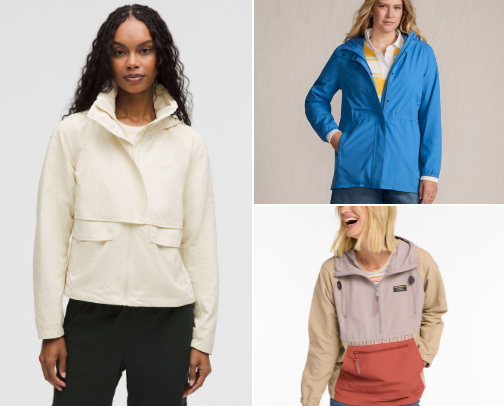 Spring Windbreaker and Rain Jackets for Women cover photo collage