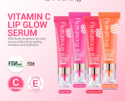 Vitamin C lip serum cover photo collage