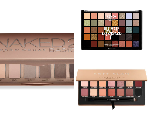 Eyeshadow palettes cover photo collage