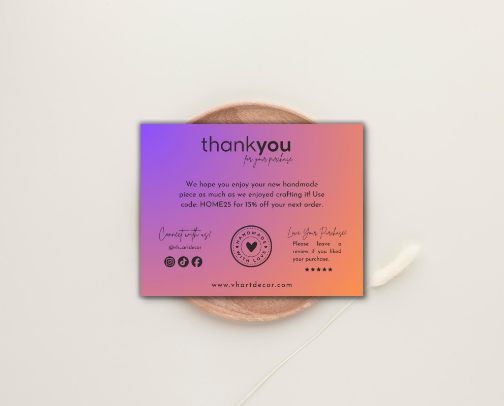 Thank You Business Cards | Editable in Canva cover photo collage