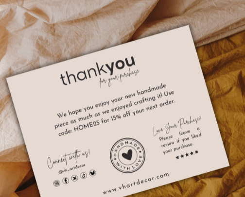 Thank You Business Cards | Editable in Canva cover photo collage