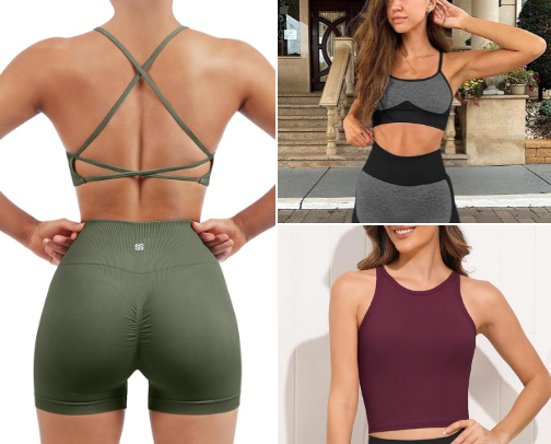 Gym outfits cover photo collage