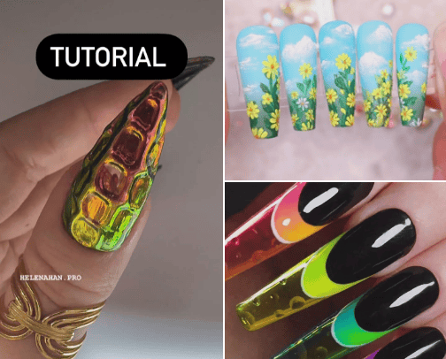 ✨Nail design Tutorials✨ cover photo collage