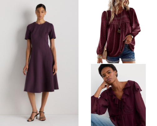 Plum Noir:  Dark Shades of Purple For Spring cover photo collage