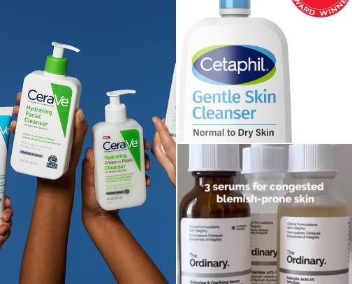 ✨ Simple but Effective Skincare Routine (Beginner-Friendly & Budget-Friendly)

Taking care of your skin doesn’t have to be complicated. This simple routine focuses on the essentials: cleansing, treating, moisturizing, and protecting. Perfect for beginners and busy moms who want healthy, glowing skin without too many products cover photo collage