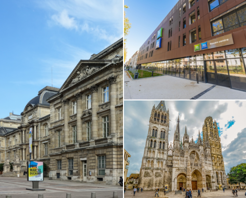 Rouen, France: My Art, History, Walks and Stay Guide cover photo collage