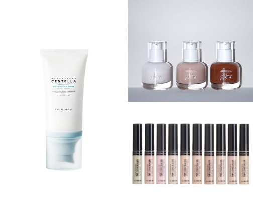 current glowy makeup routine essentials cover photo collage