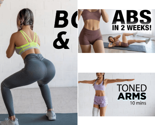 | Workout videos | (to improve your health, quick and easy) cover photo collage