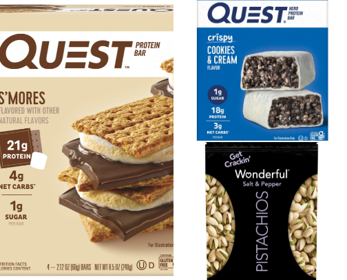 My snack stash + pantry staples = grocery list on repeat cover photo collage