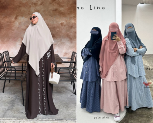 Collections of comfortable simple and elegant look for hijabers cover photo collage