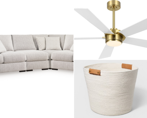 LIVING ROOM organization + decor cover photo collage