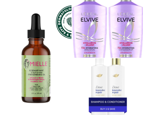 hair essentials! cover photo collage