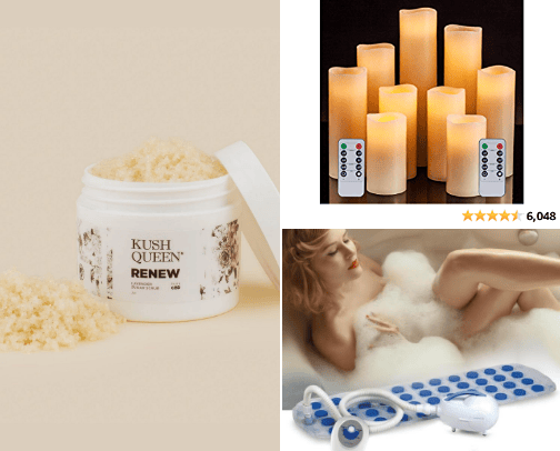 Romantic Bath Essentials cover photo collage