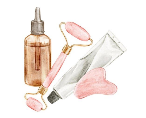 Skincare products🌟 cover photo collage