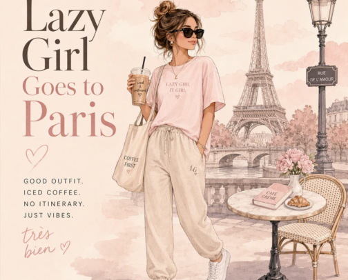 Lazy Girl goes to Paris cover photo collage