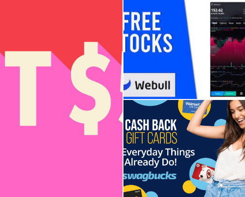 Best Cashback & Investing Reward Apps 2026 – Rakuten, Swagbucks, Webull & Moomoo cover photo collage
