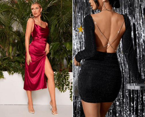 Elegant dresses cover photo collage