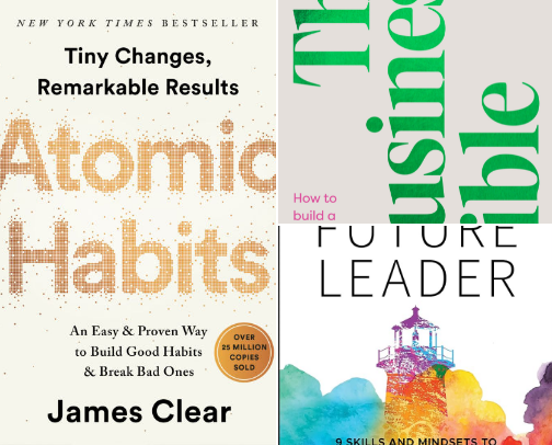 From stress to strength-My Go-To-Books for calm, clarity and growth cover photo collage