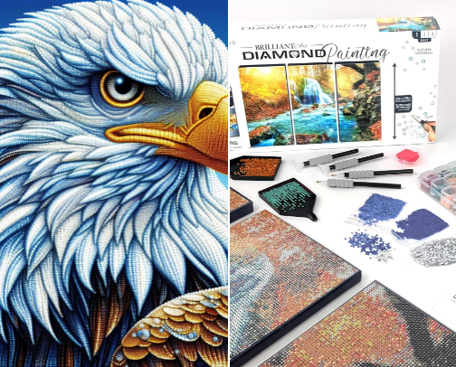 If you suffer from anxiety or depression or just love arts and crafts try Diamond Painting.. cover photo collage
