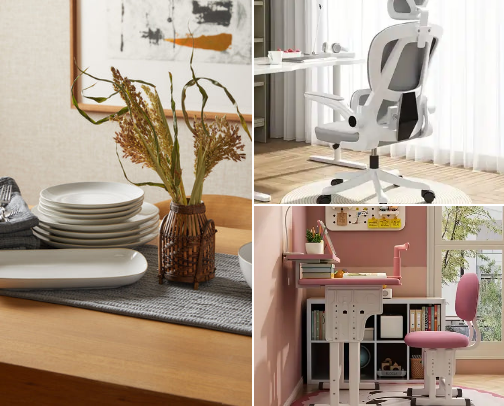 House furniture item  and mattress. cover photo collage