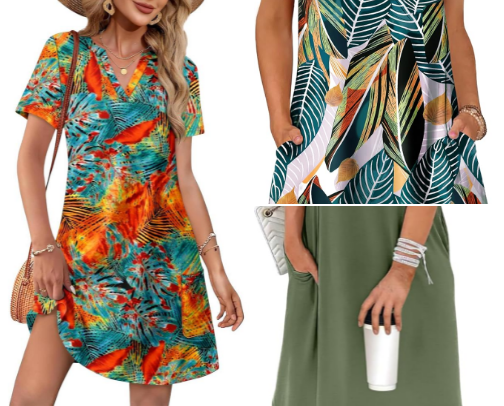 Casual Summer T-Shirt and Midi Dresses cover photo collage